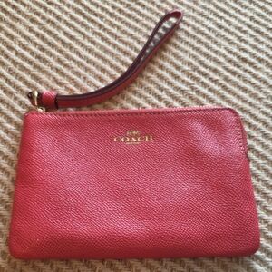 Coach Hot Pink Wristlet Change Purse